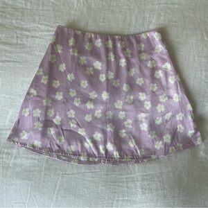 Princess Polly purple floral skirt